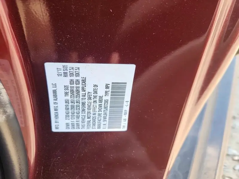 2018 HONDA ODYSSEY EXL  