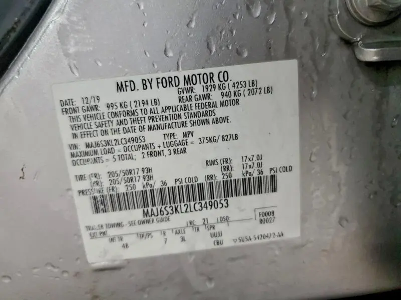 2020 FORD ECOSPORT TITANIUM  