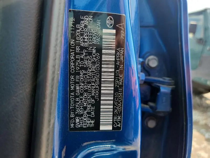 2013 SCION XD BASE  