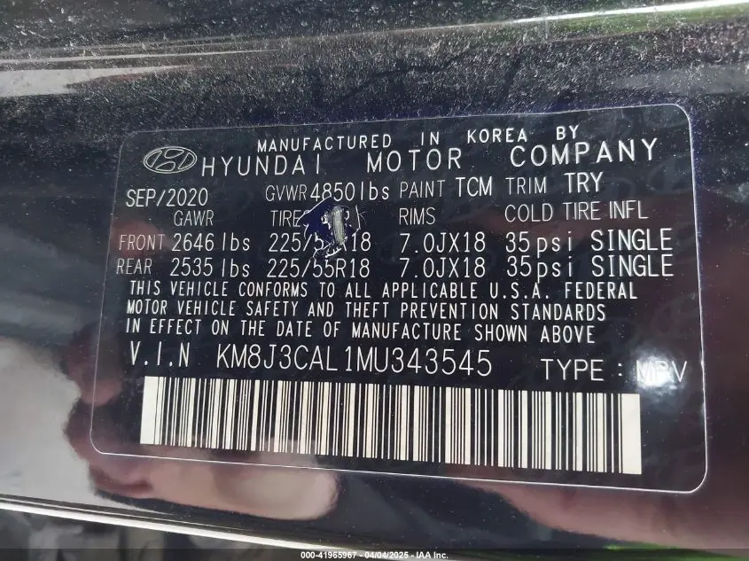 2021 HYUNDAI TUCSON LIMITED