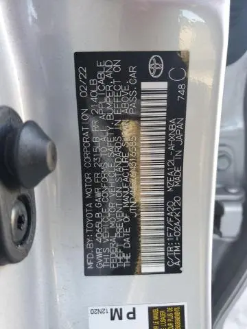 2022 TOYOTA COROLLA SE  
