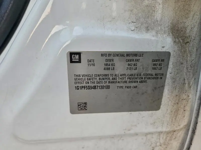 2011 CHEVROLET CRUZE LT  