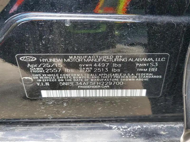 2015 HYUNDAI SONATA LIMITED  