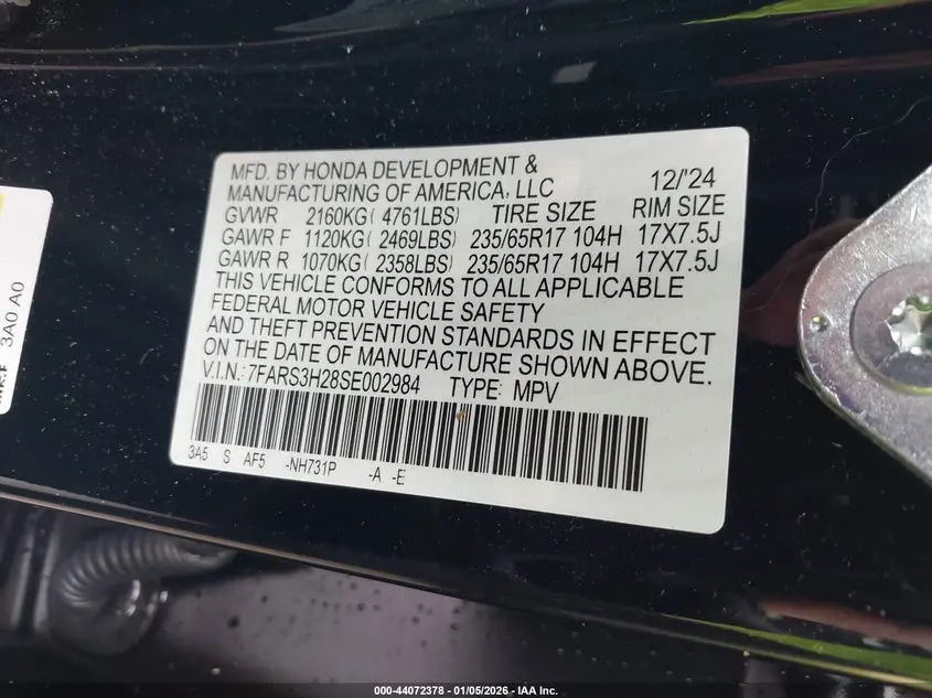 2025 HONDA CR-V LX 2WD