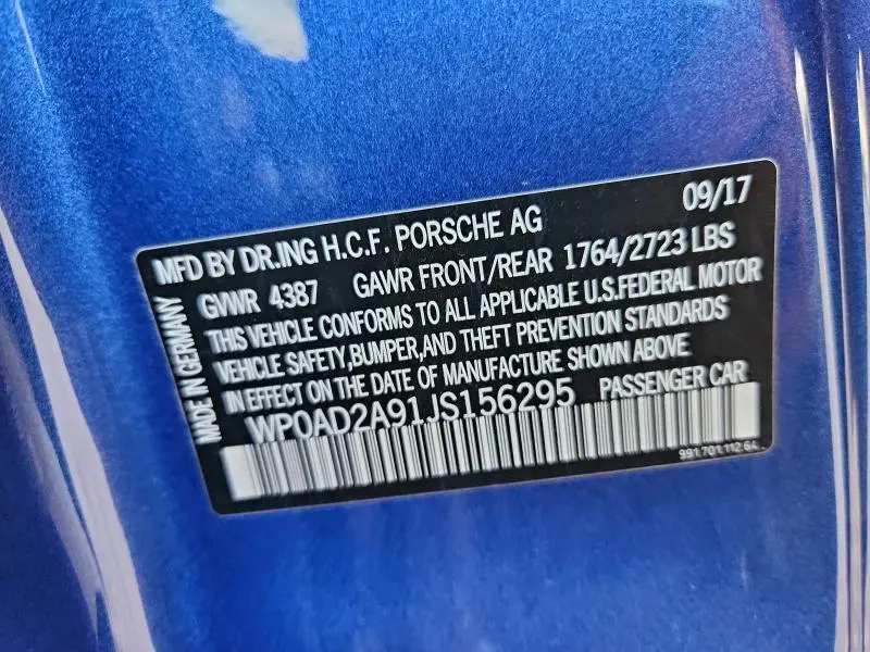 2018 PORSCHE 911 TURBO  