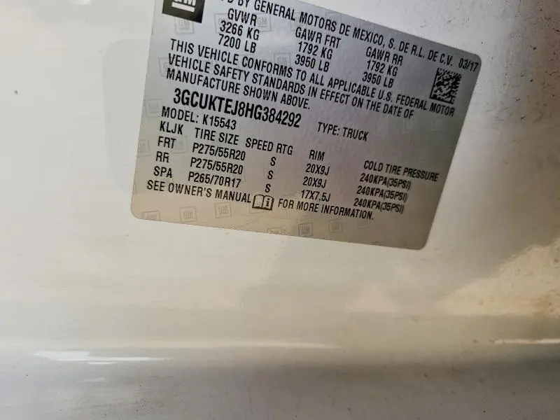 2017 CHEVROLET SILVERADO K1500 HIGH COUNTRY  