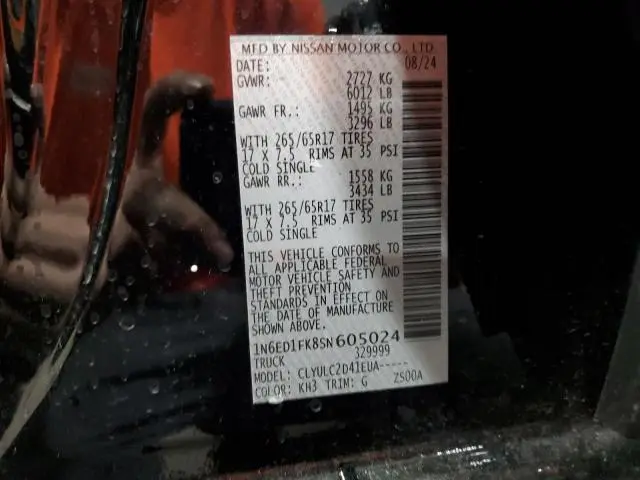 2025 NISSAN FRONTIER SV  