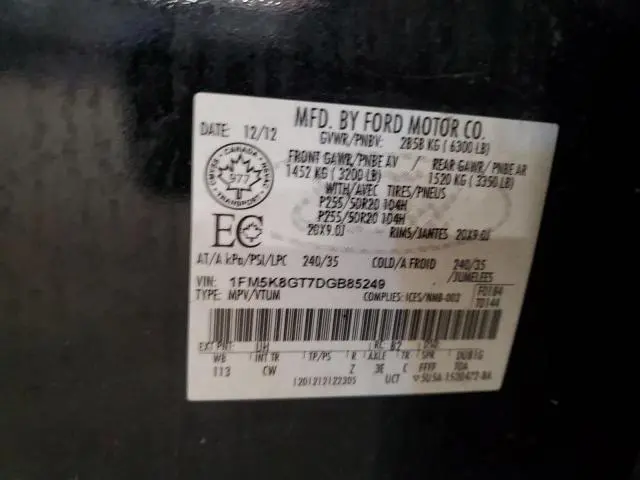 2013 FORD EXPLORER SPORT  