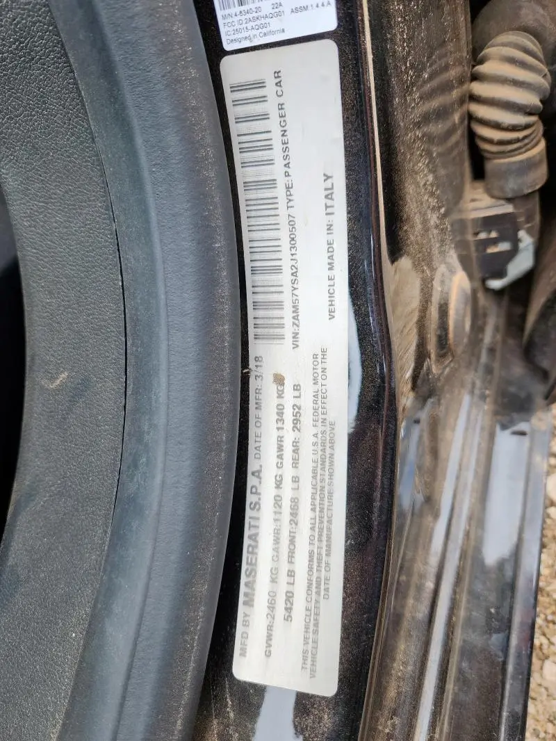 2018 MASERATI GHIBLI S  