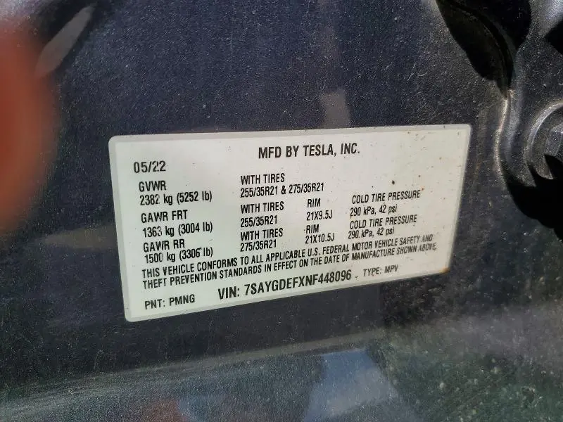 2022 TESLA MODEL Y   