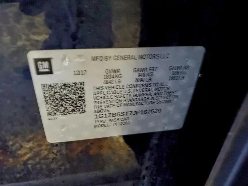 2018 CHEVROLET MALIBU LS  