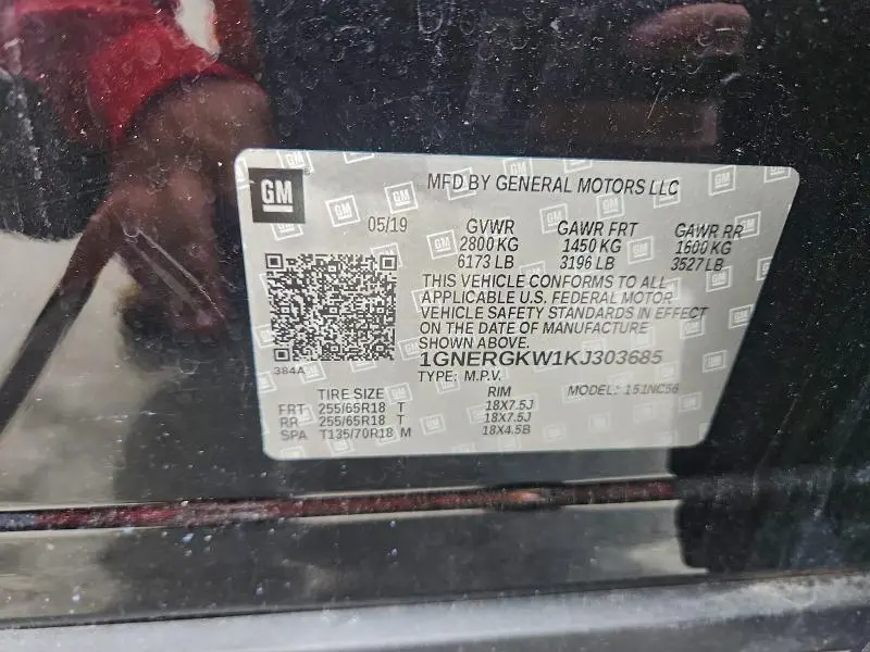 2019 CHEVROLET TRAVERSE LT  