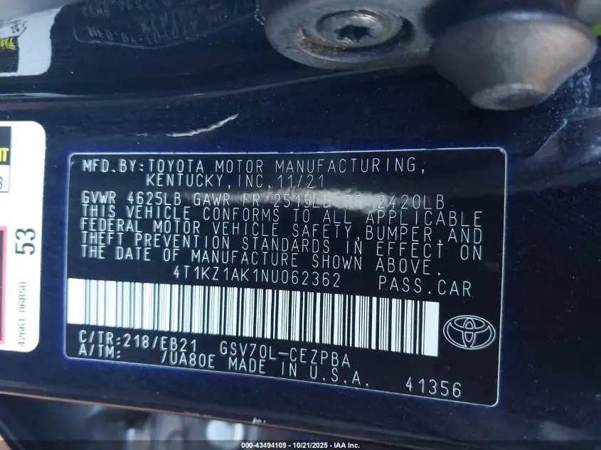 2022 TOYOTA CAMRY TRD