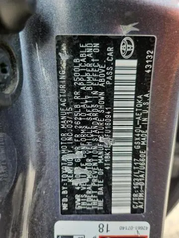 2015 TOYOTA AVALON XLE  