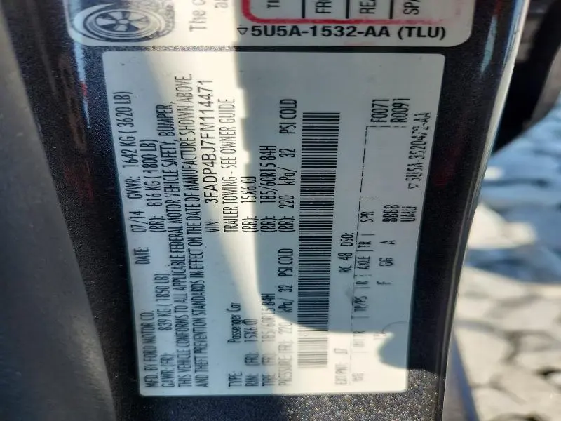 2015 FORD FIESTA SE  