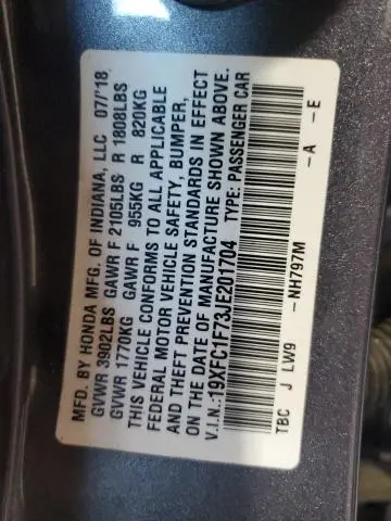 2018 HONDA CIVIC EXL  