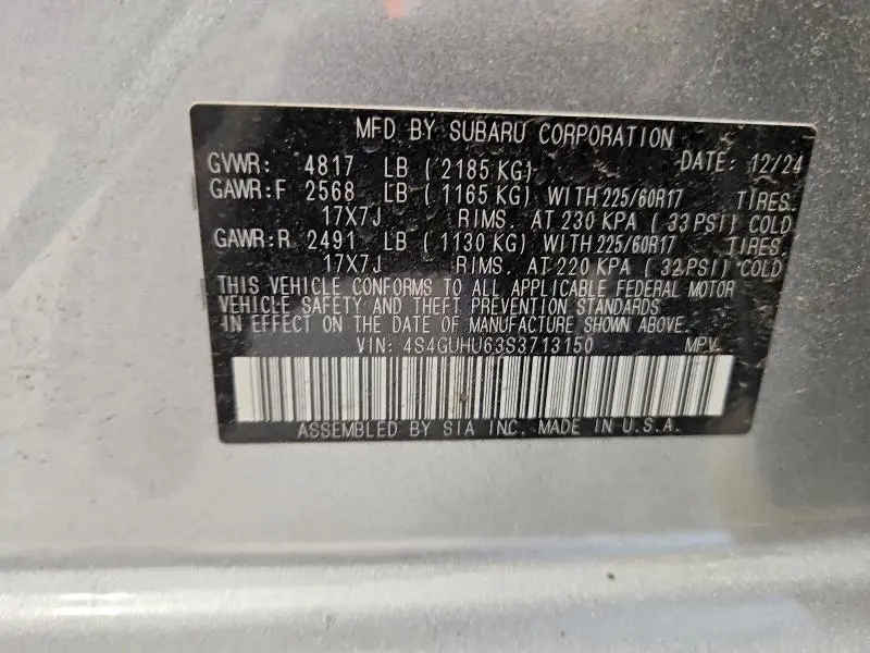 2025 SUBARU CROSSTREK WILDERNESS  