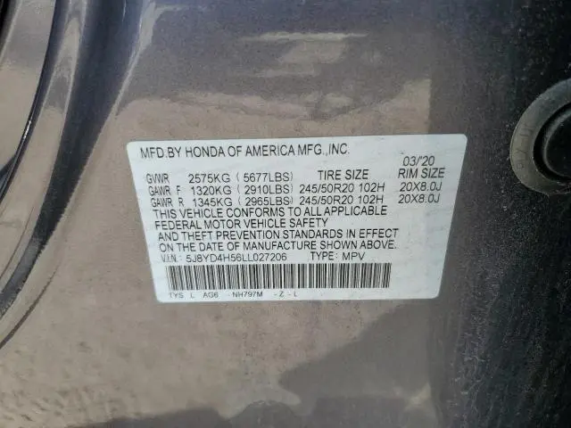 2020 ACURA MDX TECHNOLOGY  