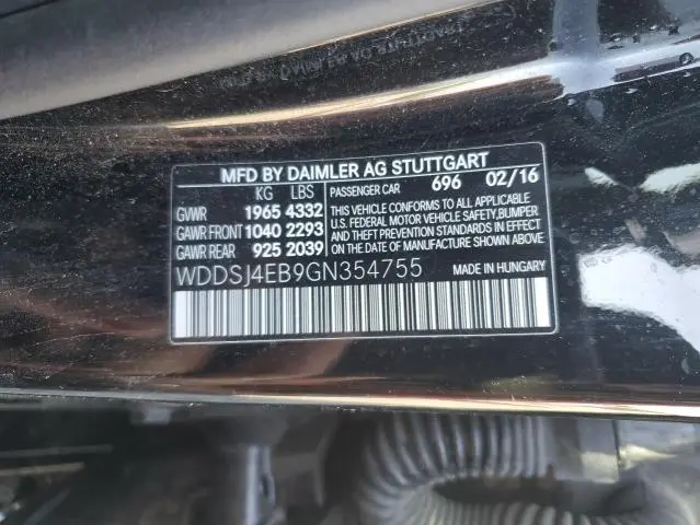 2016 MERCEDES-BENZ CLA 250