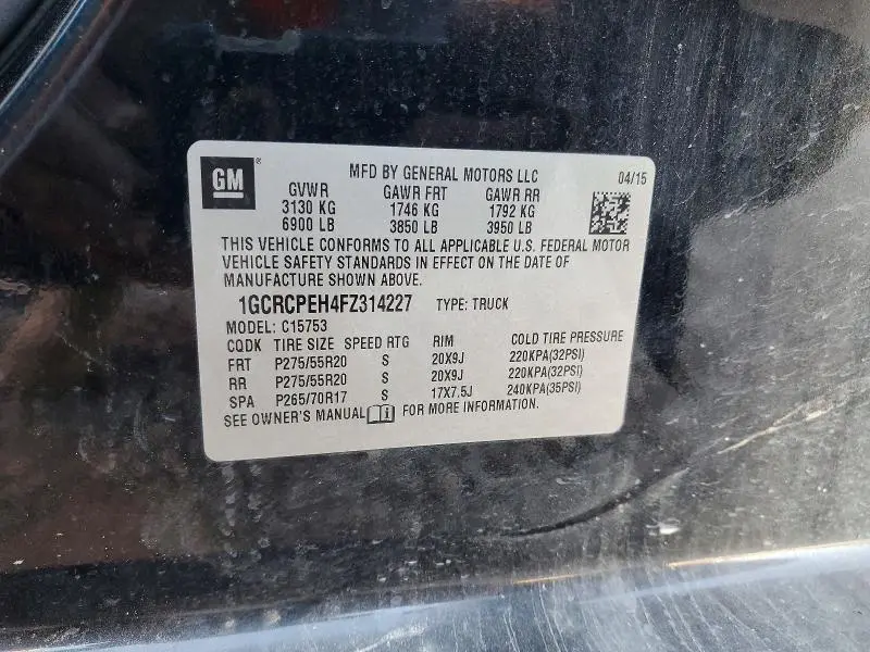 2015 CHEVROLET SILVERADO C1500  