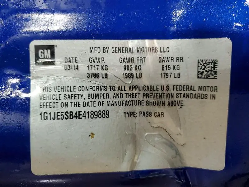 2014 CHEVROLET SONIC LTZ  