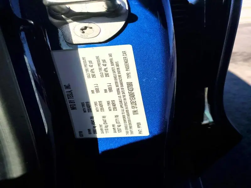 2019 TESLA MODEL 3   