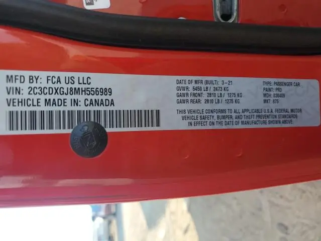 2021 DODGE CHARGER SCAT PACK  