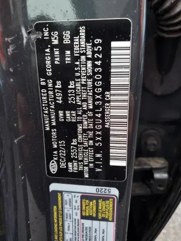 2016 KIA OPTIMA EX