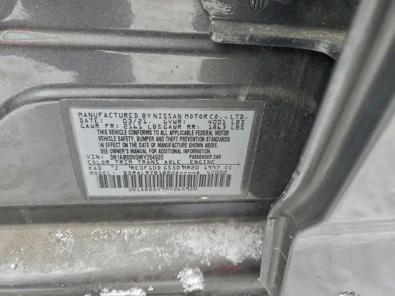 2021 NISSAN SENTRA SR  