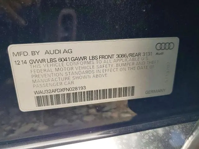 2015 AUDI A8 L QUATTRO  