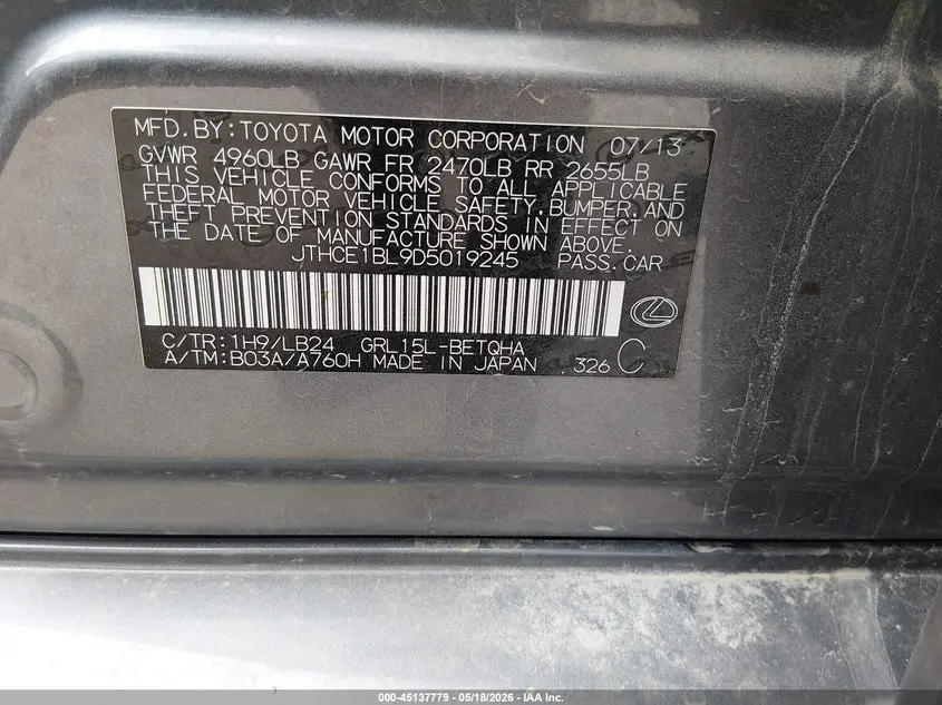 2013 LEXUS GS 350  
