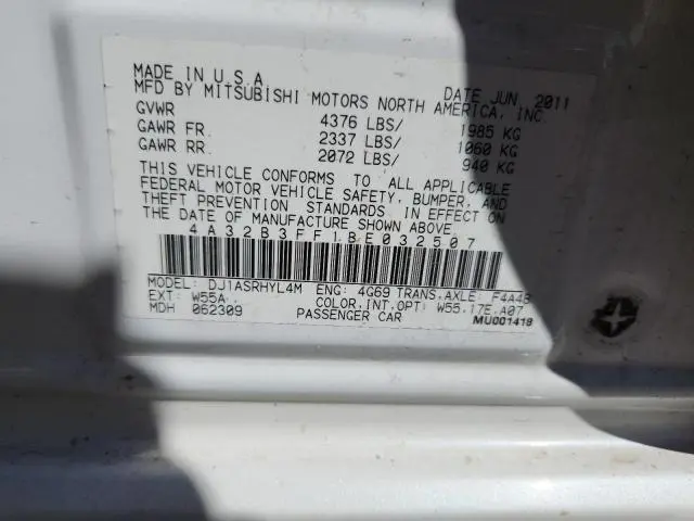2011 MITSUBISHI GALANT ES