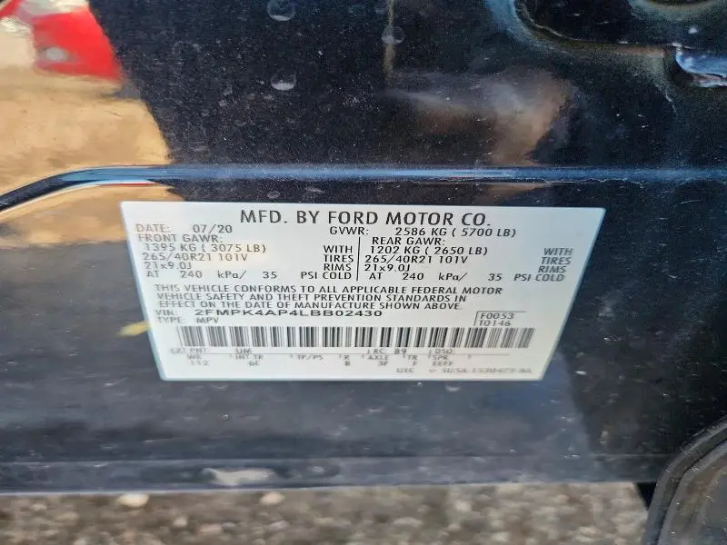 2020 FORD EDGE ST  