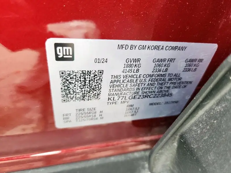 2024 CHEVROLET TRAX 1RS  
