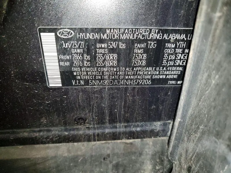 2022 HYUNDAI SANTA FE SEL  