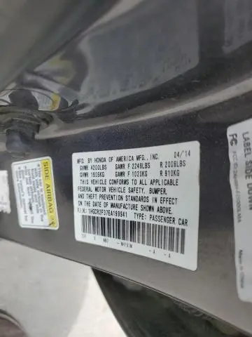 2014 HONDA ACCORD LX