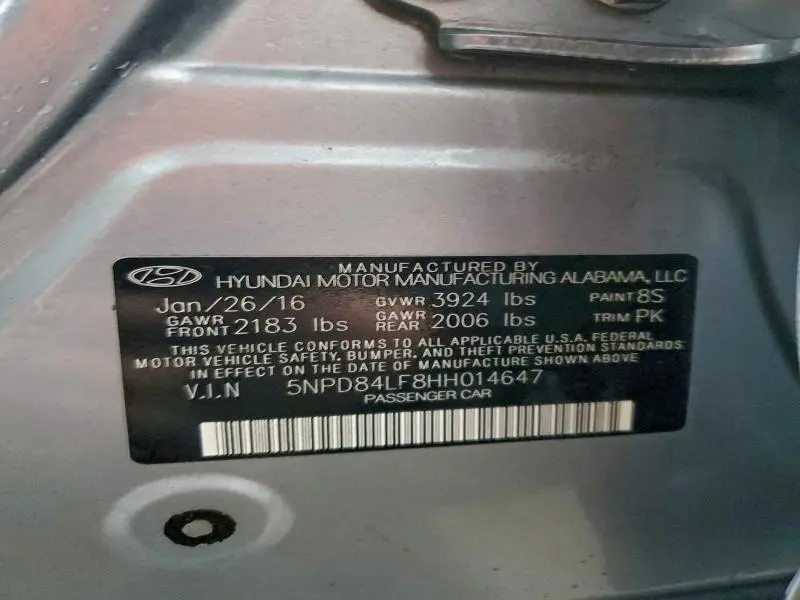 2017 HYUNDAI ELANTRA SE  