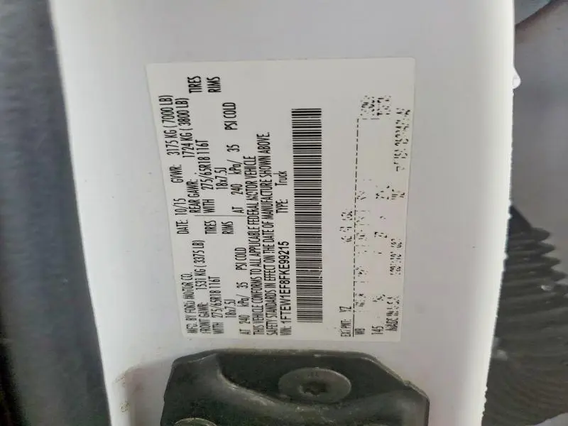 2015 FORD F150 SUPERCREW  