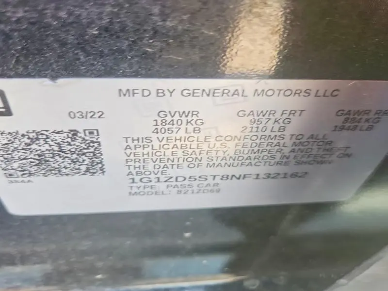 2022 CHEVROLET MALIBU LT  