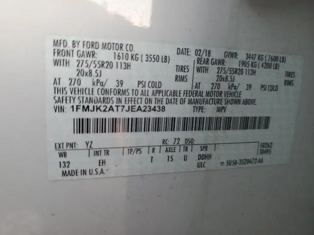 2018 FORD EXPEDITION MAX LIMITED