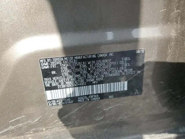 2012 TOYOTA RAV4   