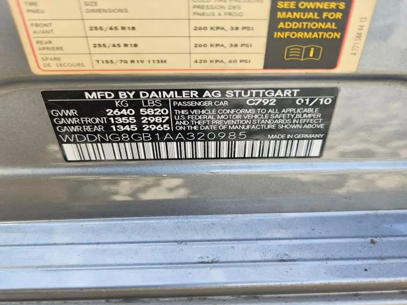 2010 MERCEDES-BENZ S 550 4MATIC  