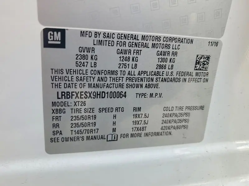 2017 BUICK ENVISION PREMIUM  