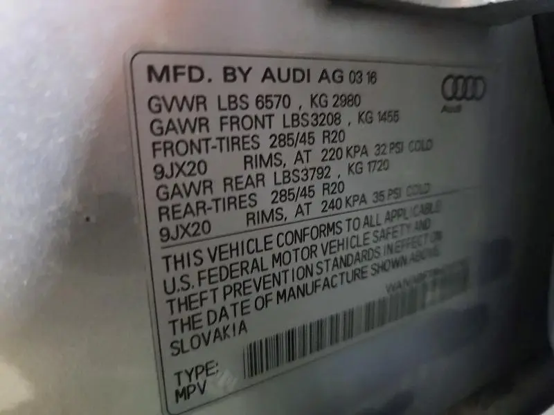 2017 AUDI Q7 PRESTIGE  