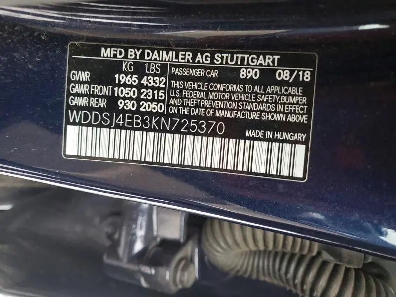 2019 MERCEDES-BENZ CLA 250  