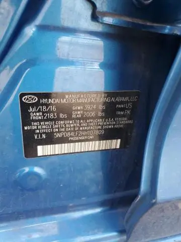 2017 HYUNDAI ELANTRA SE