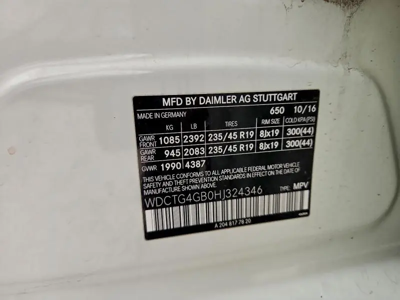 2017 MERCEDES-BENZ GLA 250 4MATIC  