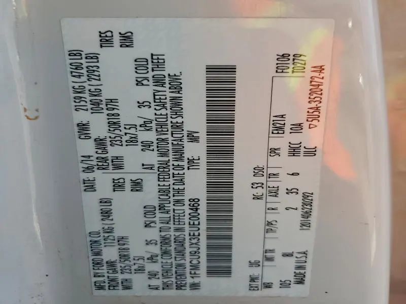 2014 FORD ESCAPE TITANIUM  