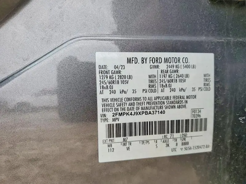 2023 FORD EDGE SEL  
