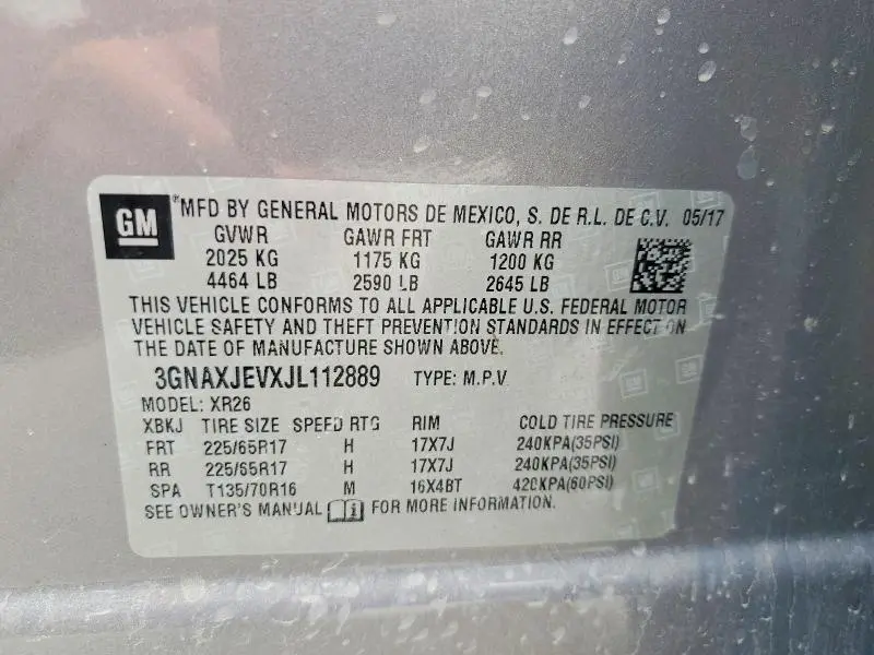 2018 CHEVROLET EQUINOX LT  
